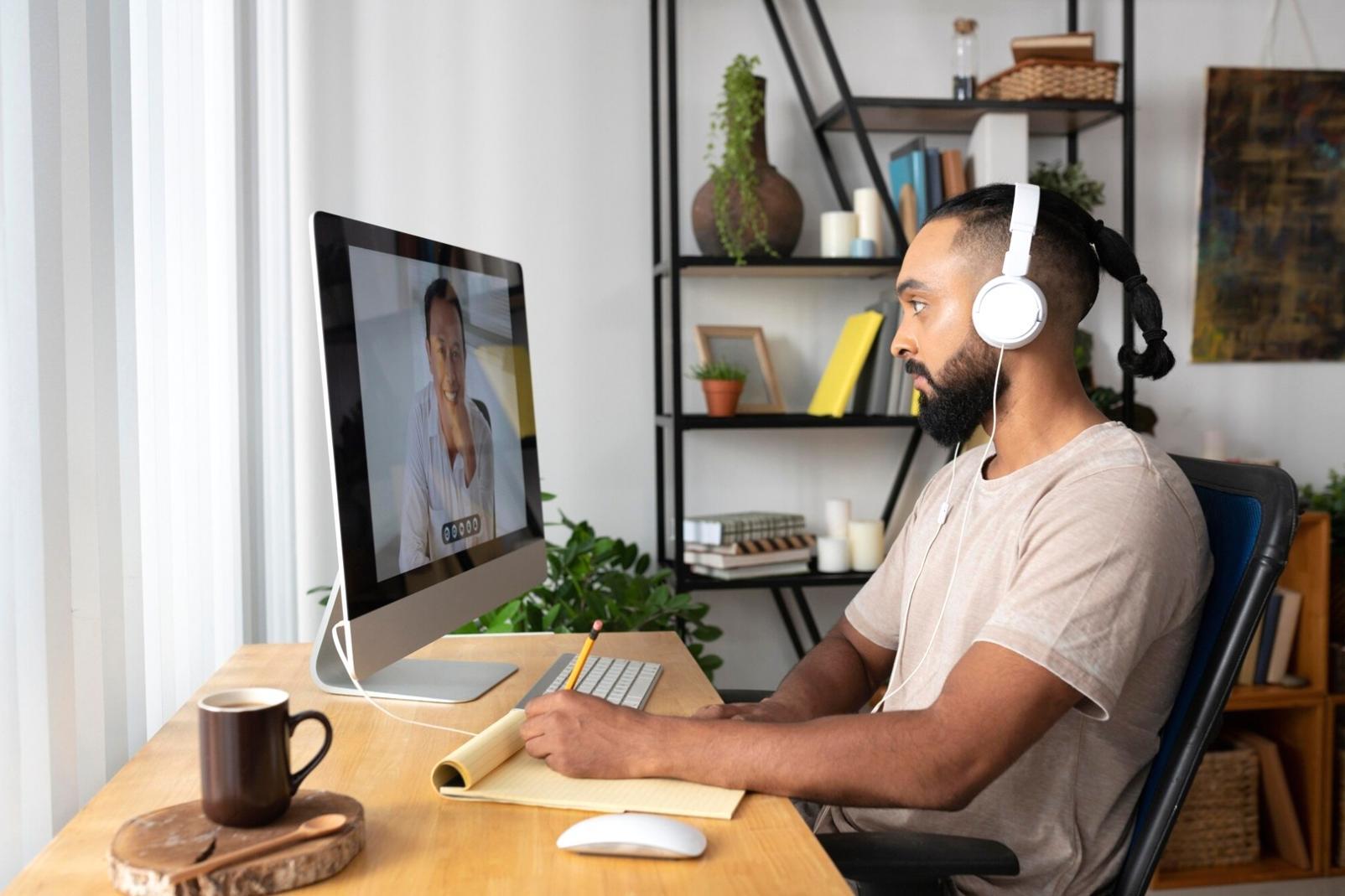 Person reviewing financial goals and milestones